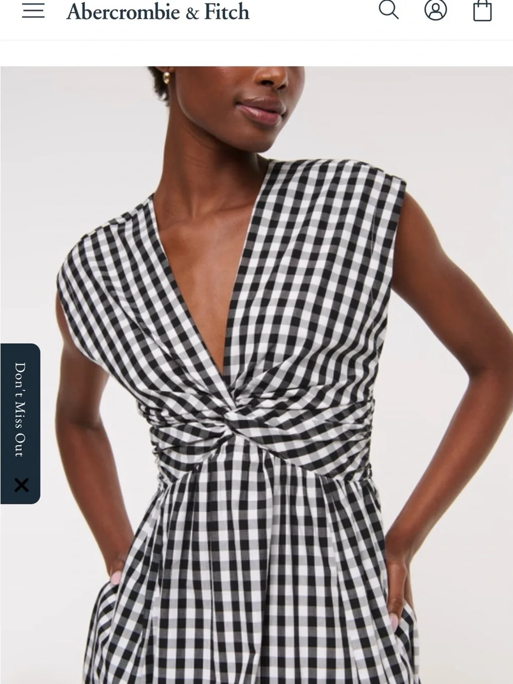 Abercrombie & Fitch sleeveless gingham